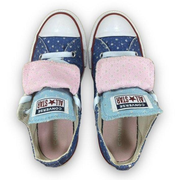 Converse Chuck Taylor All Star Sneakers 660714F Double Tongue Blue  Pink Youth 2 - Picture 7 of 9